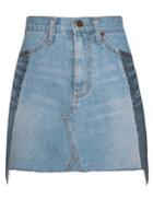 Pixie Market Two Tone Denim Mini Skirt