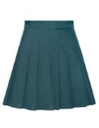 Pixie Market Hunter Green Pleated Mini Skirt