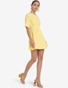 Pixie Market Yellow Linen Dress