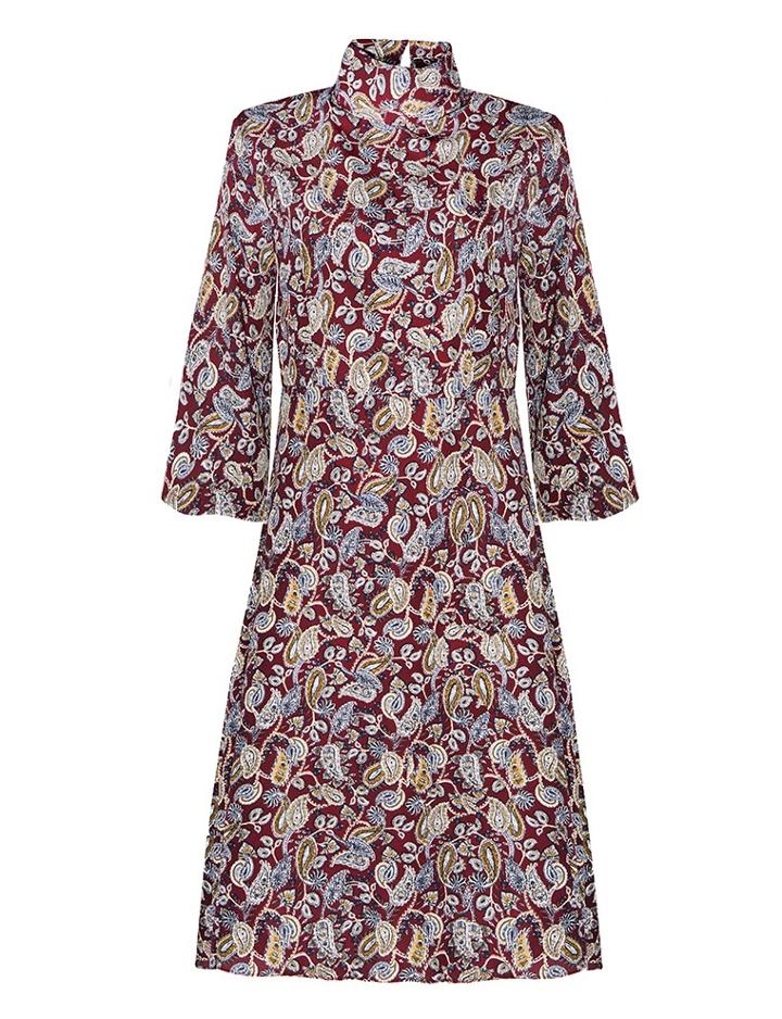 Pixie Market Paisley Mock Neck Midi Dress