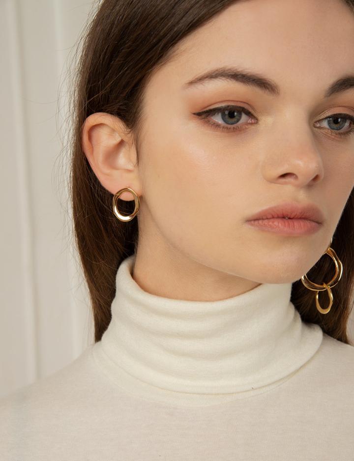 Pixie Market Gold Asymmetric Earrings Set