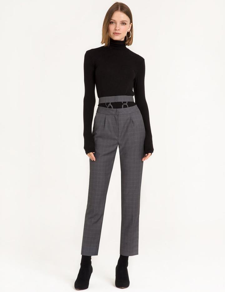 Pixie Market Houndstooth Grey  Oslo Pants