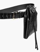 Pixie Market Black Croc Belt Bag
