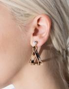 Pixie Market Triangle Diamond Earrings