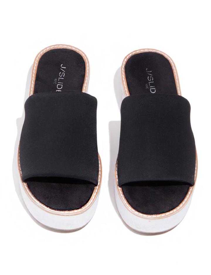 Pixie Market Blinky Black And White Platform Slides