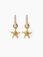 Pixie Market Starfish Pearl Drop Earrings