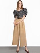 Pixie Market Puffy Sleeve Off The Shoulder Crop Top
