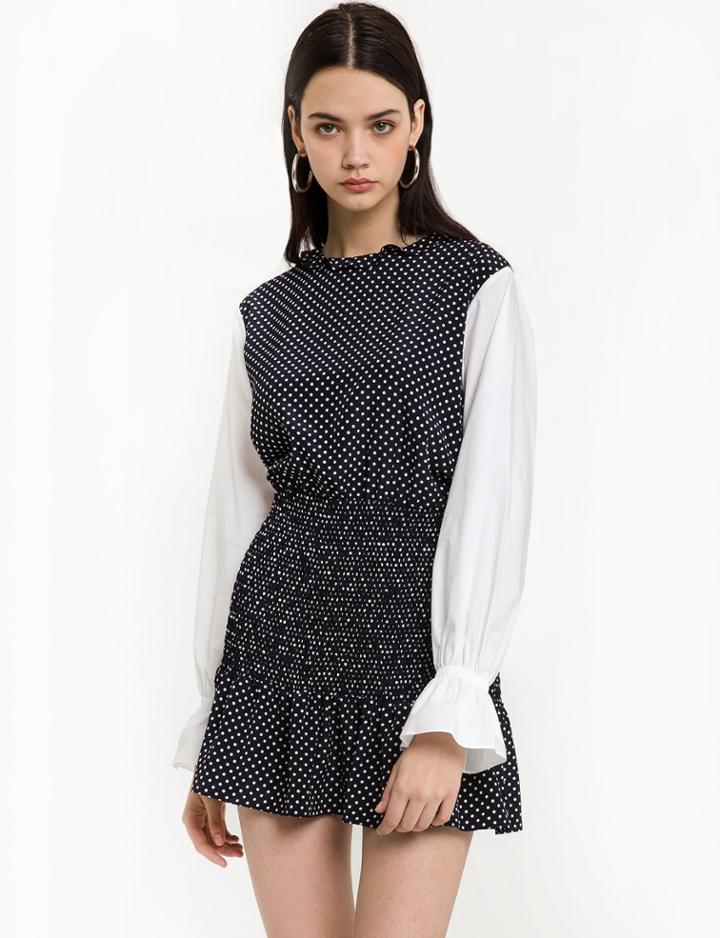 Pixie Market Issa Polka Dot Smocked Dress