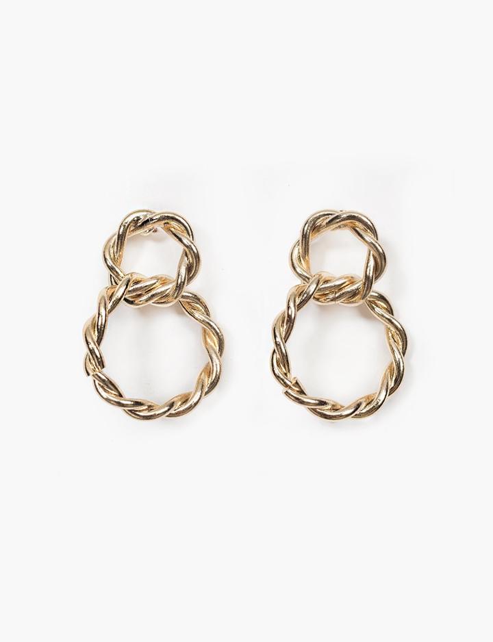 Pixie Market Heirloom Double Hoop Earrings