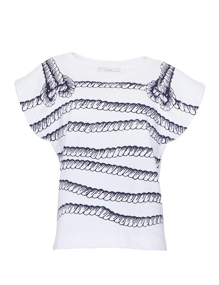 Pixie Market Rope Stripe Nautical Tee