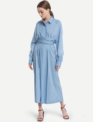 Pixie Market Charme Wrap Shirt Dress