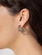 Pixie Market Silver Double Hoop Earrings