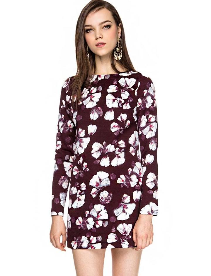 Pixie Market Long Sleeve Floral Dress