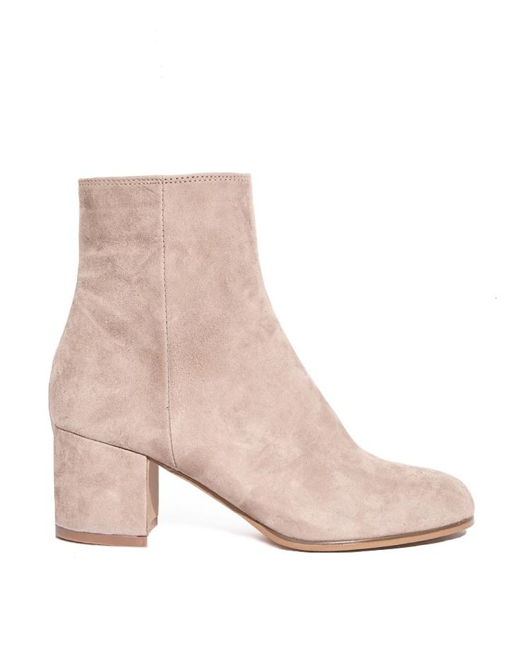 Pixie Market Light Tan Suede Ankle Boots