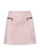 Pixie Market Pink Suede A Line Skirt
