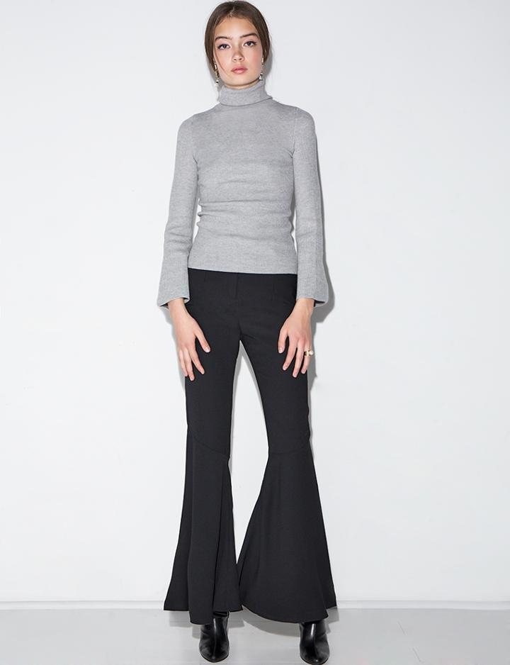 Pixie Market Black Bell Bottom Pants