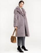 Pixie Market Grey Long Faux Fur Coat