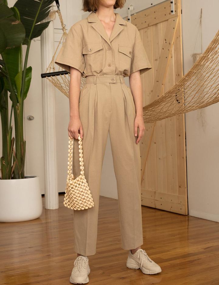 Pixie Market Tan High Waist Pants