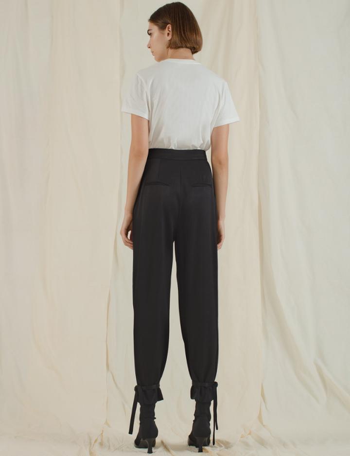 Pixie Market Anklet Cuff Tie Black Trousers
