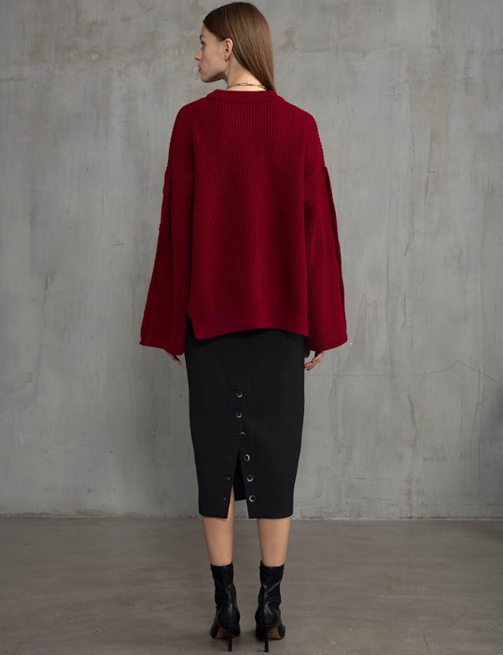 Pixie Market Black Button Back Pencil Skirt