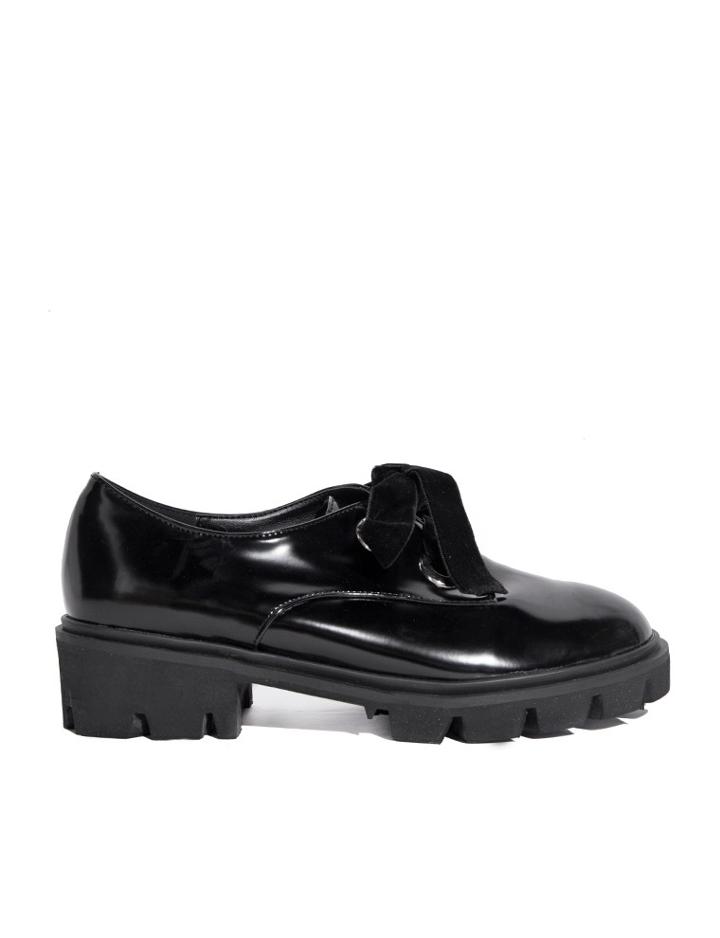 Pixie Market Eyelet Ribbon Tie Brogue Shoes