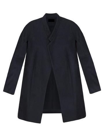 Pixie Market The Systems Navy Cocoon Coat