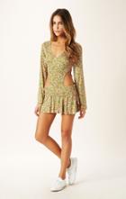 Blue Life Bell Sleeve Twist Mini Dress