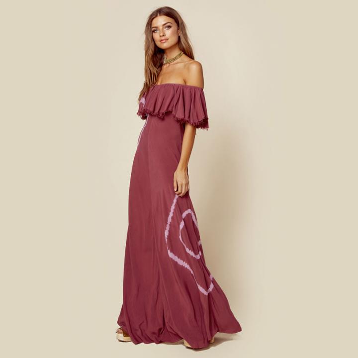 Blue Life Aphrodite Ruffle Maxi Dress