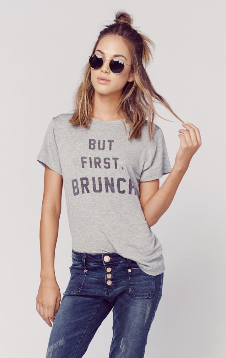 Planet Blue But First Brunch Tee