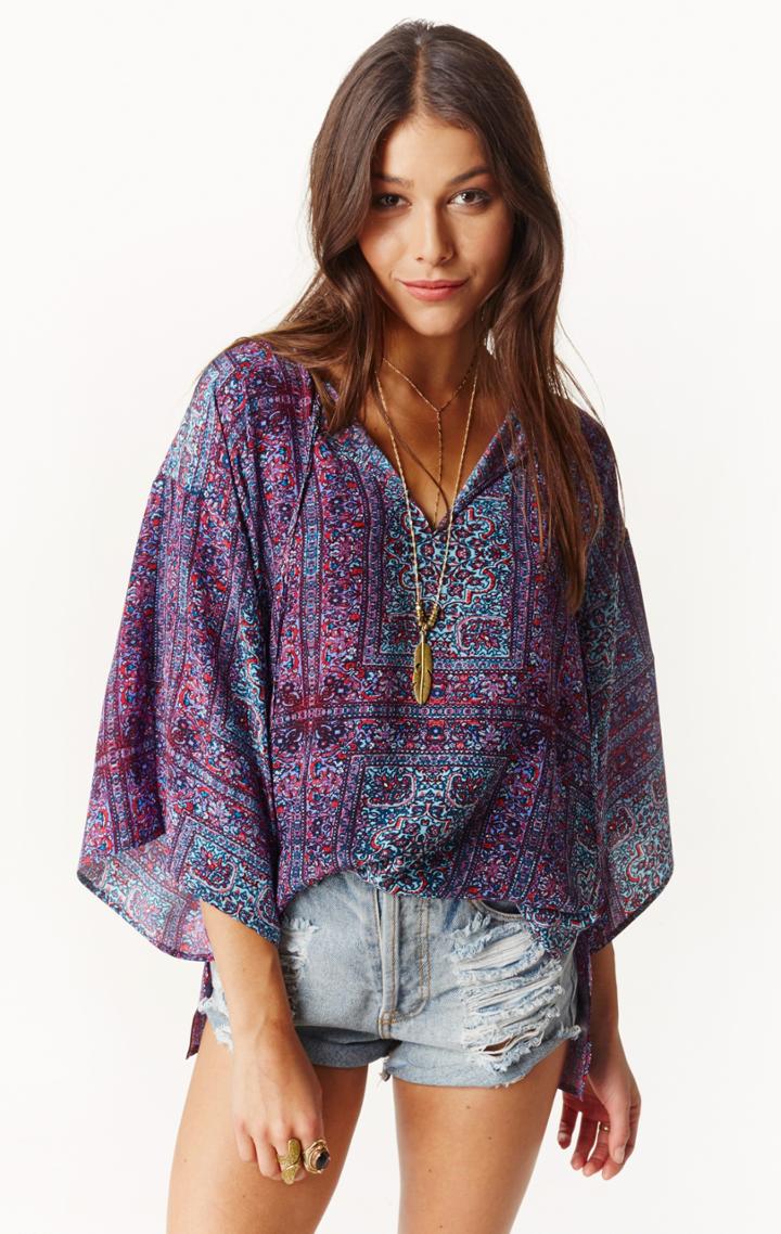Planet Blue Milos Silk Tunic Top