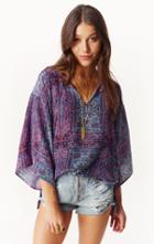 Planet Blue Milos Silk Tunic Top
