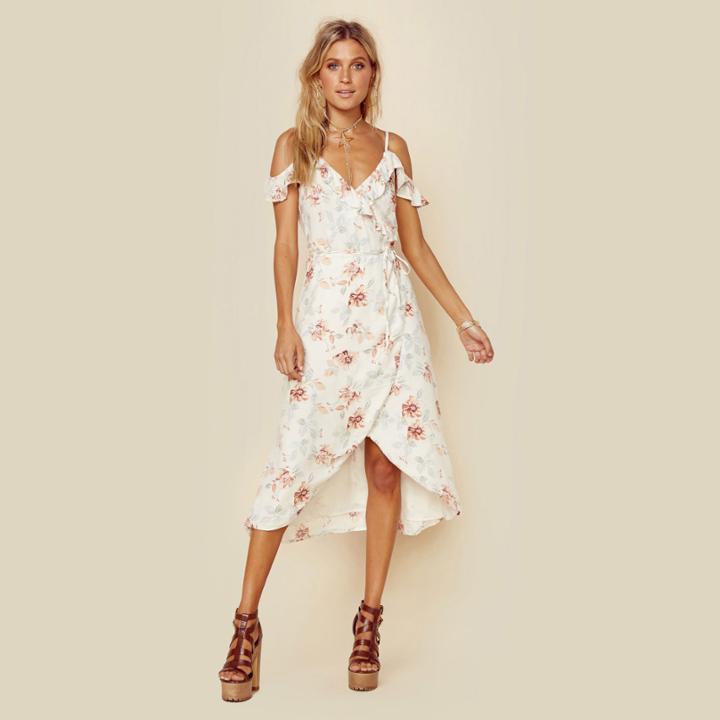 Minkpink Innocence Wrap Midi Dress
