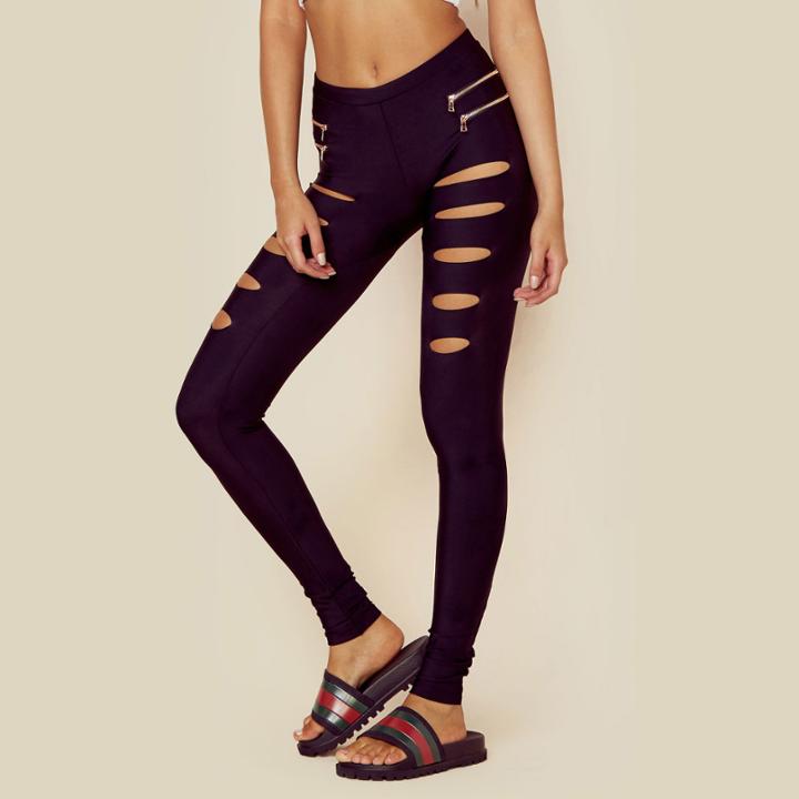 Blue Life Fit Slashed Moto Legging Activewear