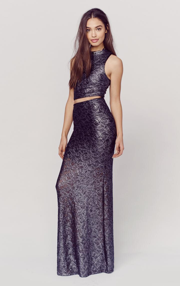Nightcap Pb Exclusive Metallic Mock Neck Top Tops