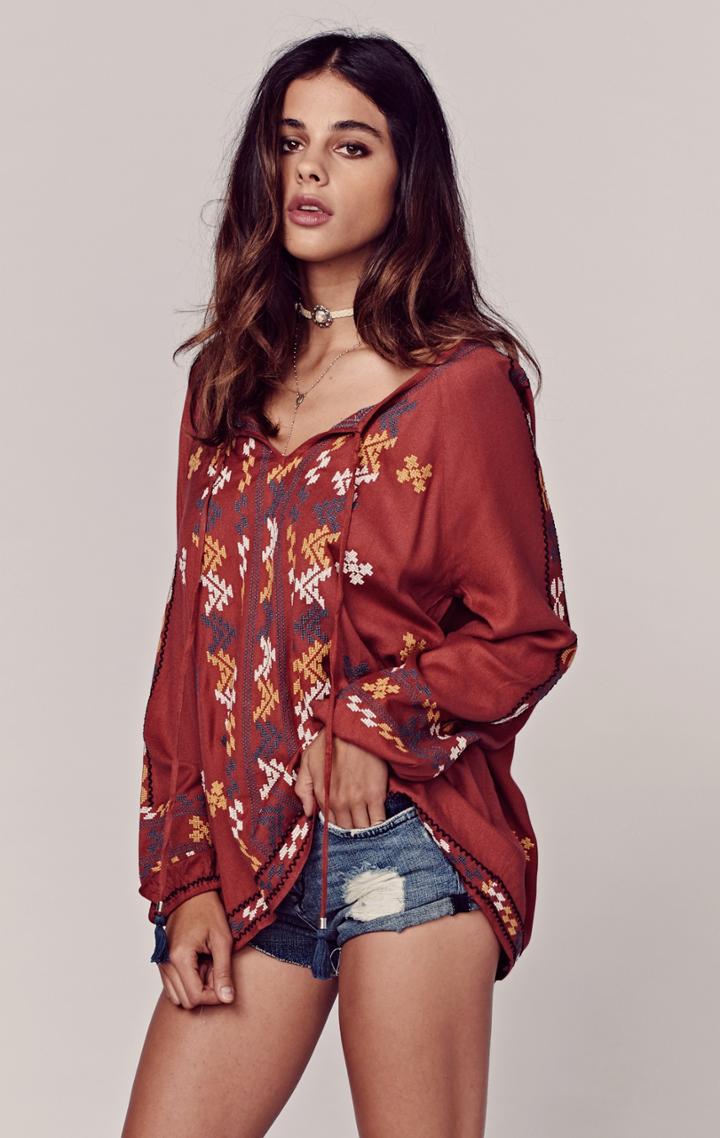 Planet Blue Cotton Moss Blouse