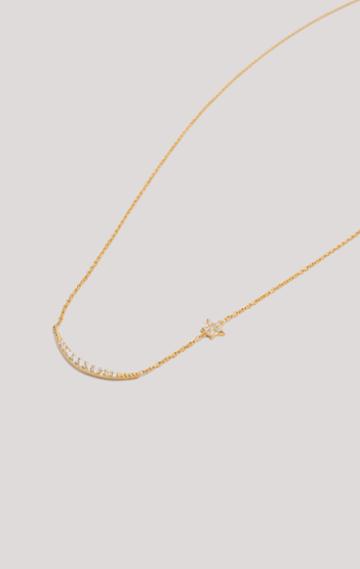 Natalie B Jewelry Ottoman Pave Charm Necklace