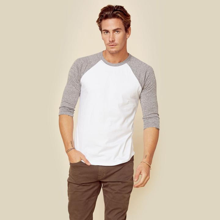 Chaser Blocked Long Sleeve Raglan Tee Mens