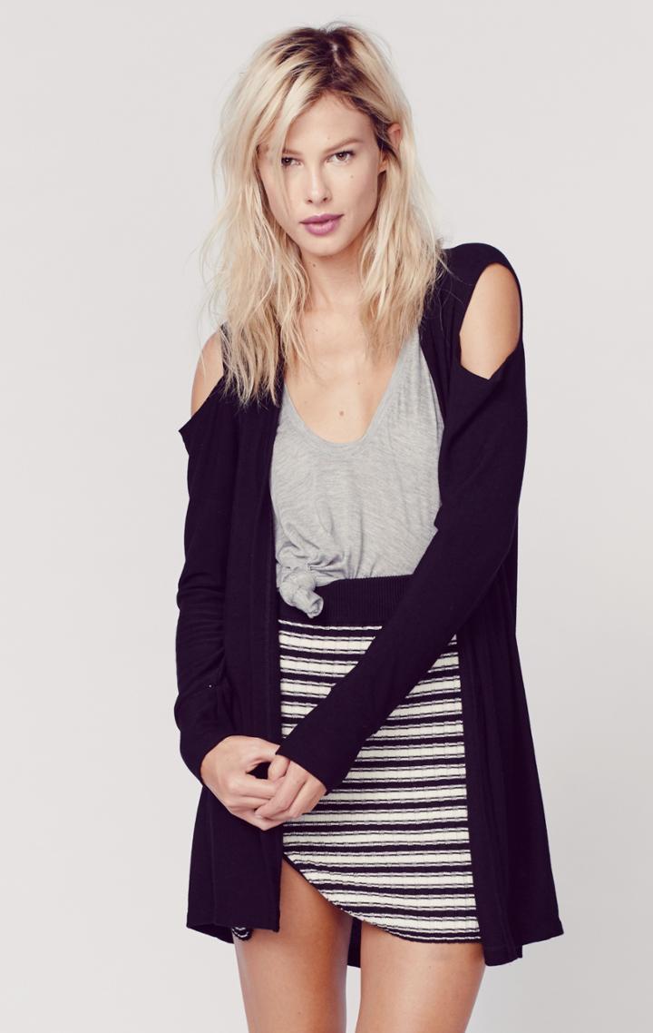 Planet Blue Open Shoulder Cardigan