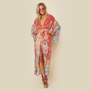 Spell Lotus Kimono Gown