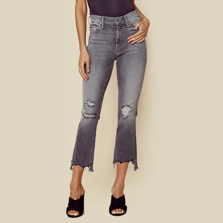 Mother Insider Crop Step Chew Bottoms