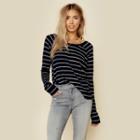 Indah Ribbed Taffy Raglan Sweatshirt Outerwear