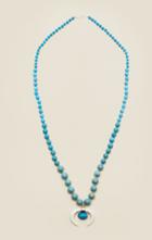 Planet Blue Turquoise Graduated Pendant Necklace