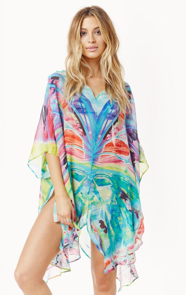 Planet Blue Silk Butterfly Caftan