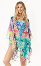Planet Blue Silk Butterfly Caftan
