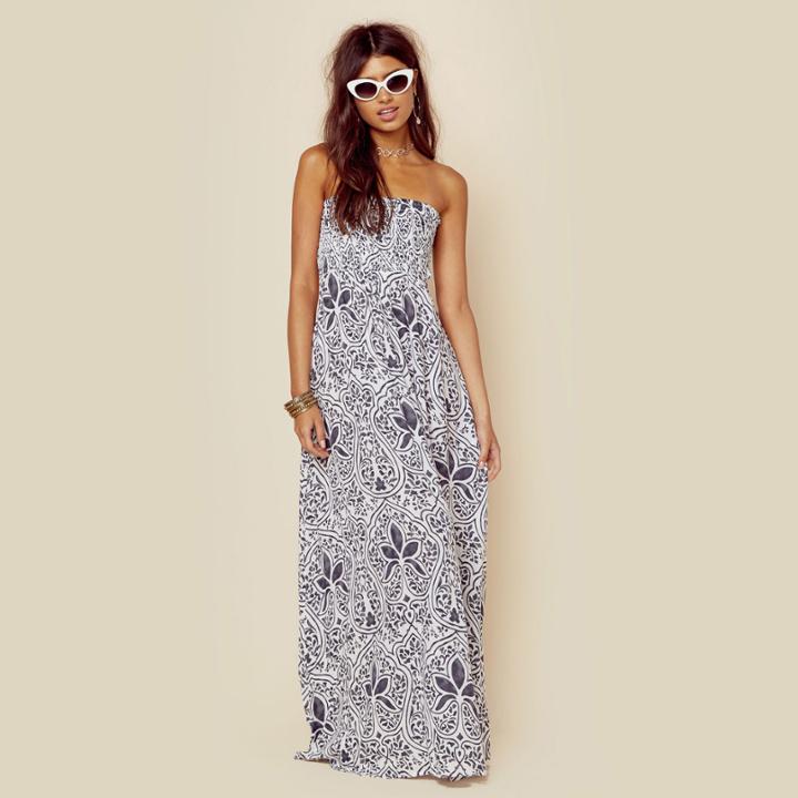 Tiare Hawaii Kai Strapless Maxi Dress