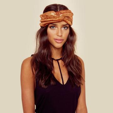 Im With The Band Diamond & Rust Velvet Turban