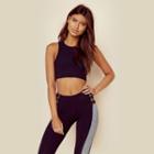 Blue Life Fit Ribbed Muscle Crop Activewear