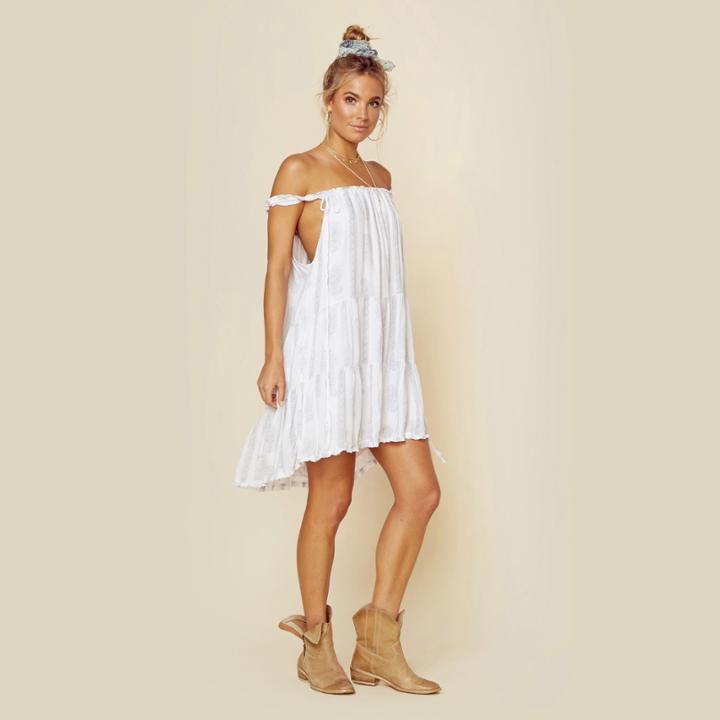 Indah Found Off Shoulder Mini