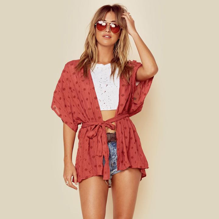 Amuse Society Primrose Woven Kimono Outerwear