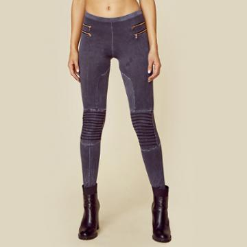 Blue Life Fit Zipper Moto Legging Activewear